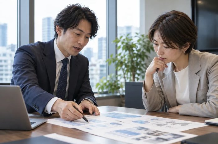 報告面談のイメージ(写真はイメージです)